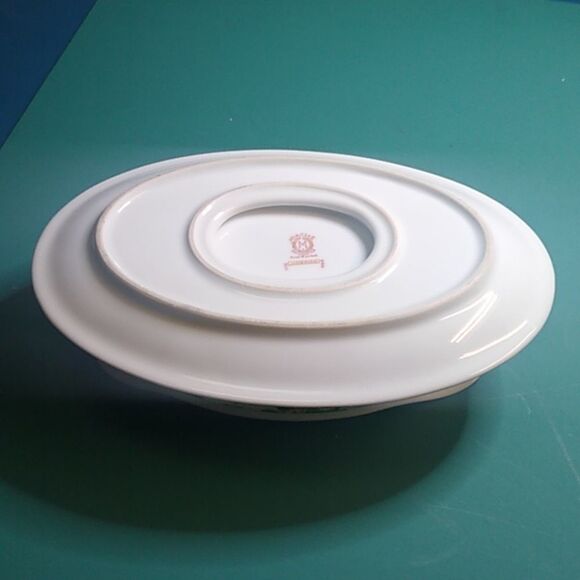 Noritake Amerita Hand painted Floral Oval Gravy Boat Connected Plate - Picture 6 of 7